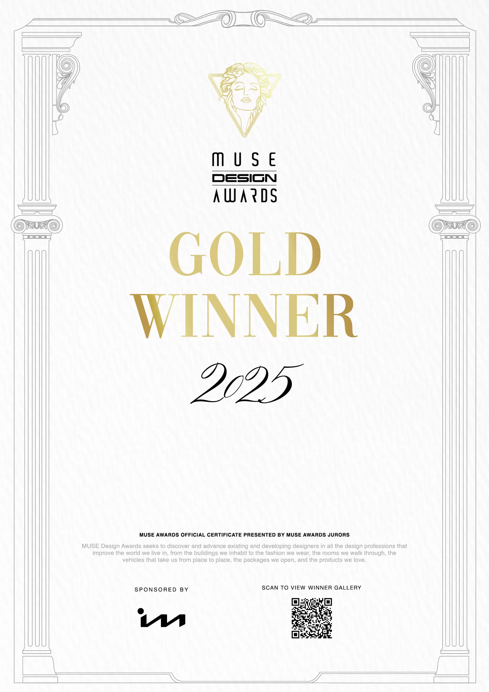 XINGANG BIONIC F-LSB a re&ccedil;u la m&eacute;daille d'or aux Muse Design Awards !